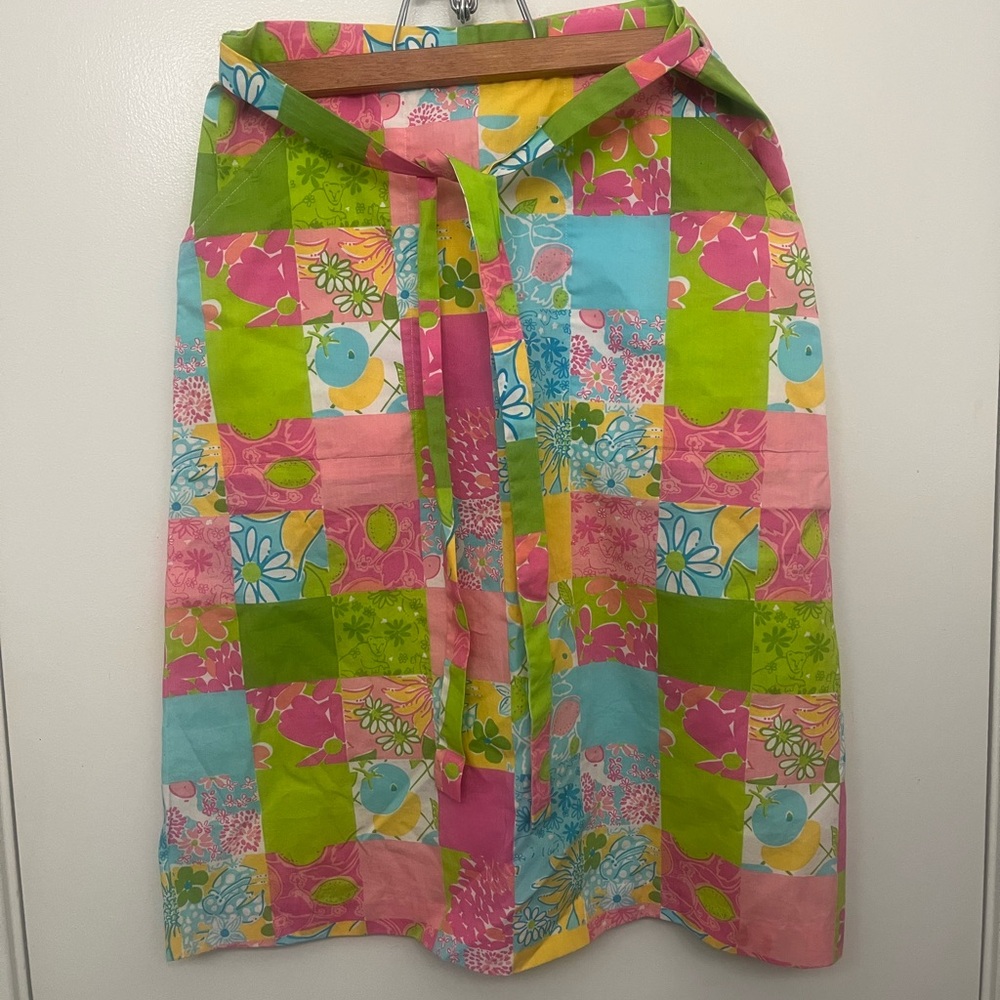 Lilly Pulitzer Pink and Green Sarong Skirt/ Swim Cover-Up